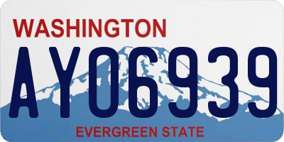 WA license plate AYO6939