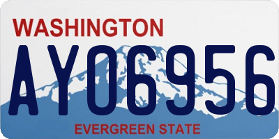 WA license plate AYO6956