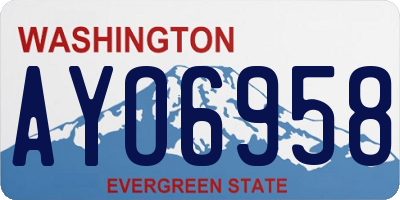WA license plate AYO6958