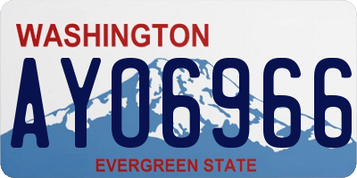 WA license plate AYO6966