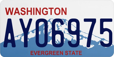 WA license plate AYO6975