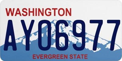 WA license plate AYO6977