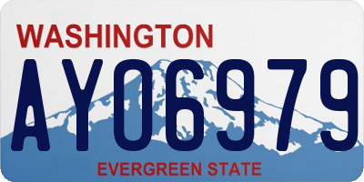 WA license plate AYO6979