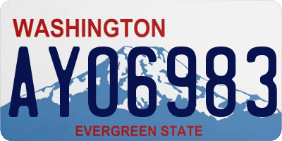 WA license plate AYO6983