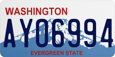 WA license plate AYO6994