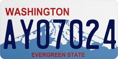 WA license plate AYO7024