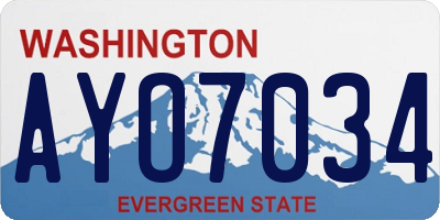 WA license plate AYO7034