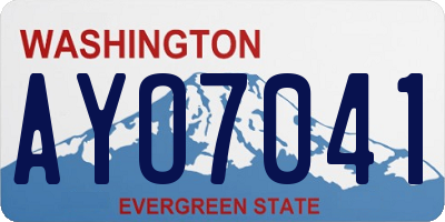 WA license plate AYO7041