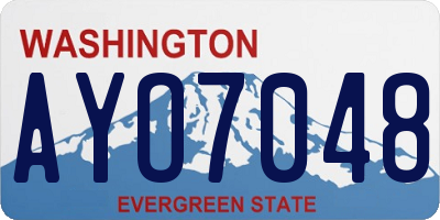 WA license plate AYO7048