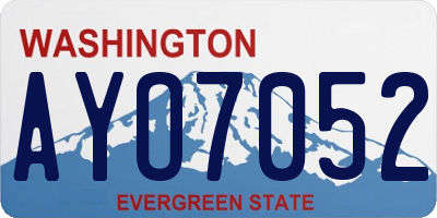WA license plate AYO7052