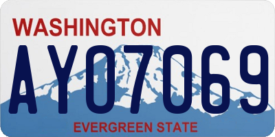 WA license plate AYO7069