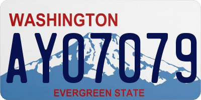 WA license plate AYO7079