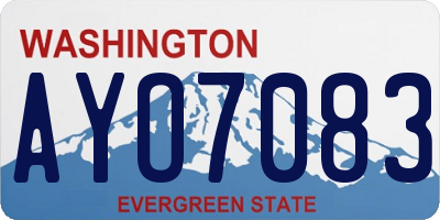 WA license plate AYO7083