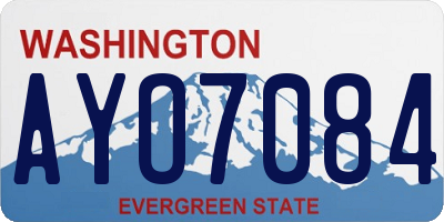 WA license plate AYO7084