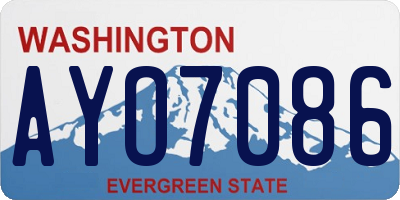 WA license plate AYO7086