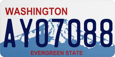 WA license plate AYO7088