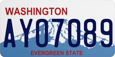 WA license plate AYO7089
