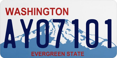 WA license plate AYO7101