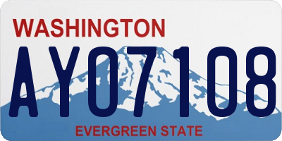 WA license plate AYO7108