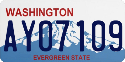 WA license plate AYO7109