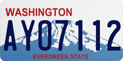 WA license plate AYO7112