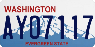 WA license plate AYO7117