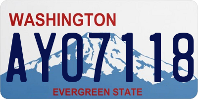 WA license plate AYO7118