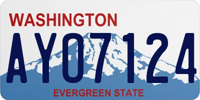 WA license plate AYO7124