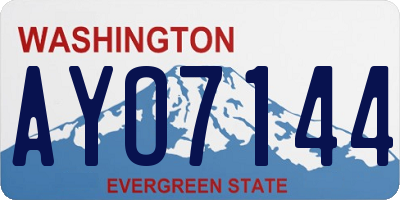 WA license plate AYO7144