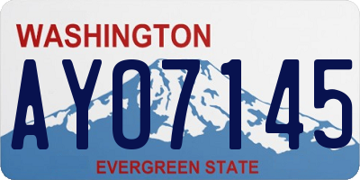 WA license plate AYO7145