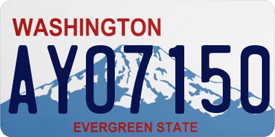 WA license plate AYO7150