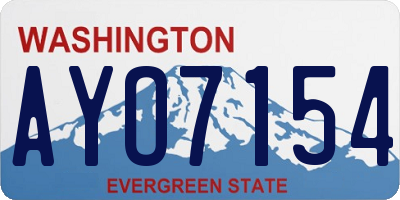 WA license plate AYO7154