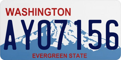 WA license plate AYO7156
