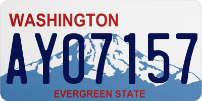 WA license plate AYO7157