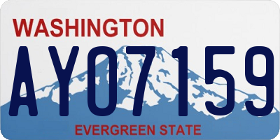WA license plate AYO7159