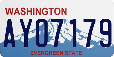 WA license plate AYO7179