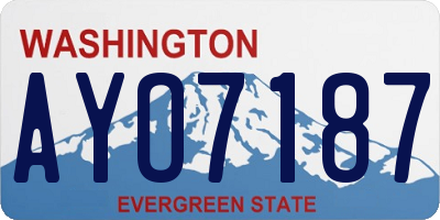 WA license plate AYO7187
