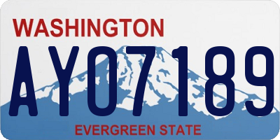 WA license plate AYO7189