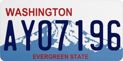 WA license plate AYO7196