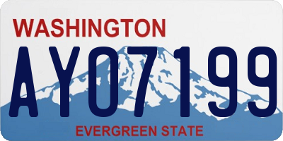 WA license plate AYO7199