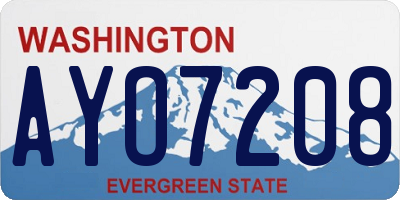 WA license plate AYO7208