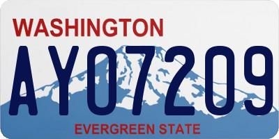 WA license plate AYO7209