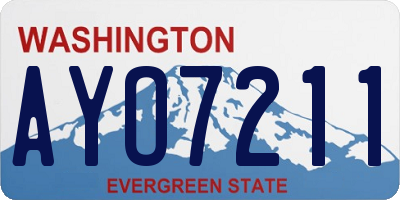 WA license plate AYO7211