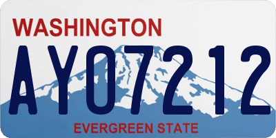 WA license plate AYO7212