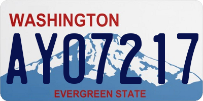 WA license plate AYO7217