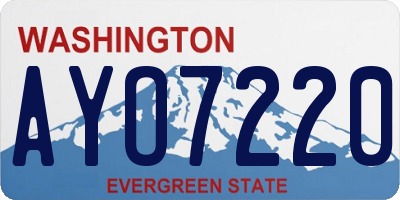 WA license plate AYO7220