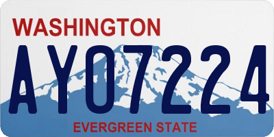 WA license plate AYO7224