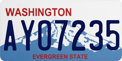 WA license plate AYO7235