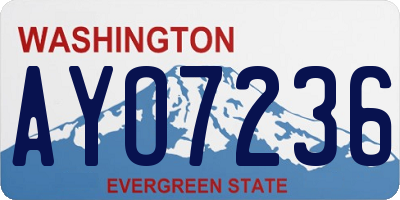 WA license plate AYO7236