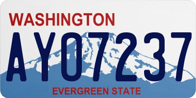 WA license plate AYO7237